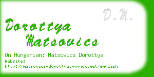 dorottya matsovics business card